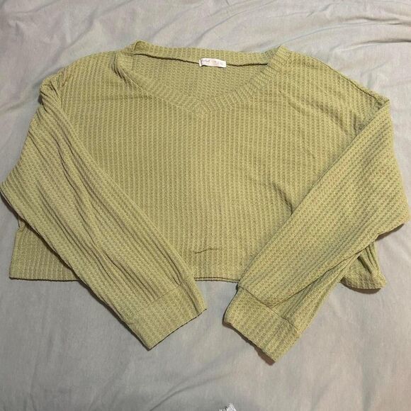 Light Green thermal crop top - Picture 2 of 8